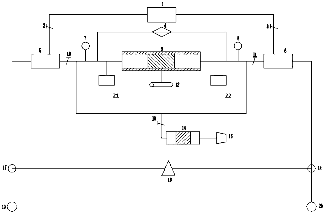 Novel natural gas diffusion coefficient measurement experimental device