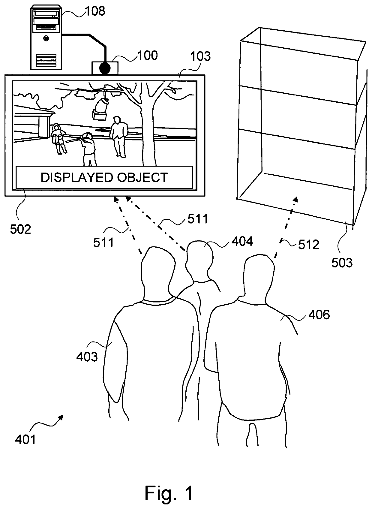 Method and system for measuring viewership of people for displayed object