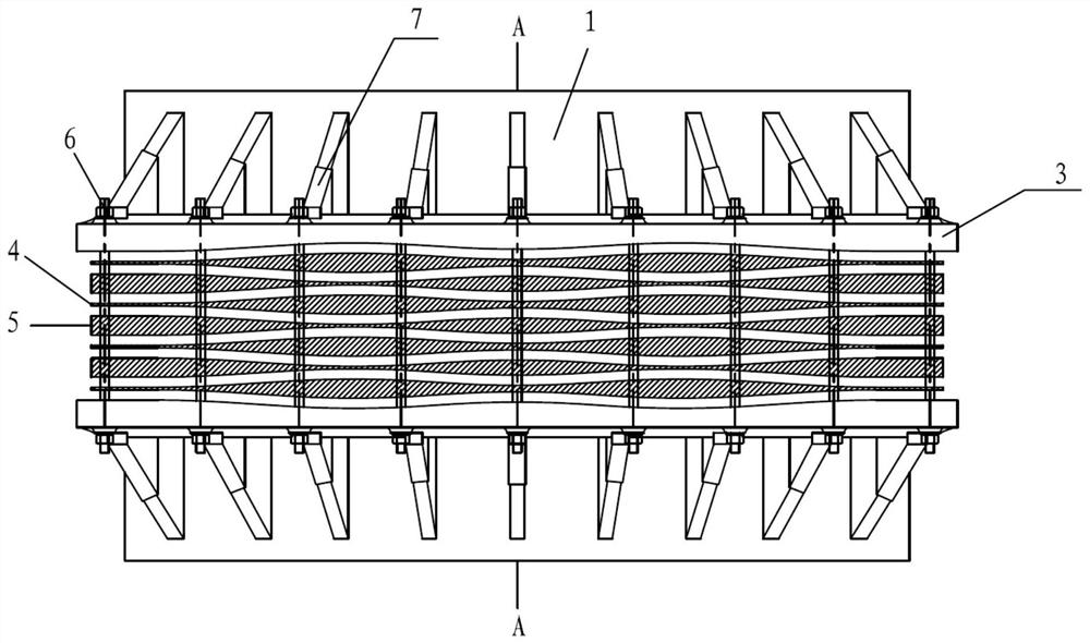 An anti-slip cable saddle structure with corrugated medial septum