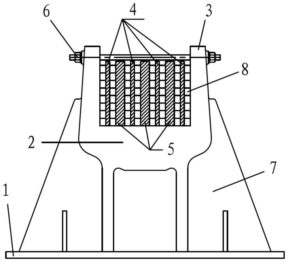 An anti-slip cable saddle structure with corrugated medial septum