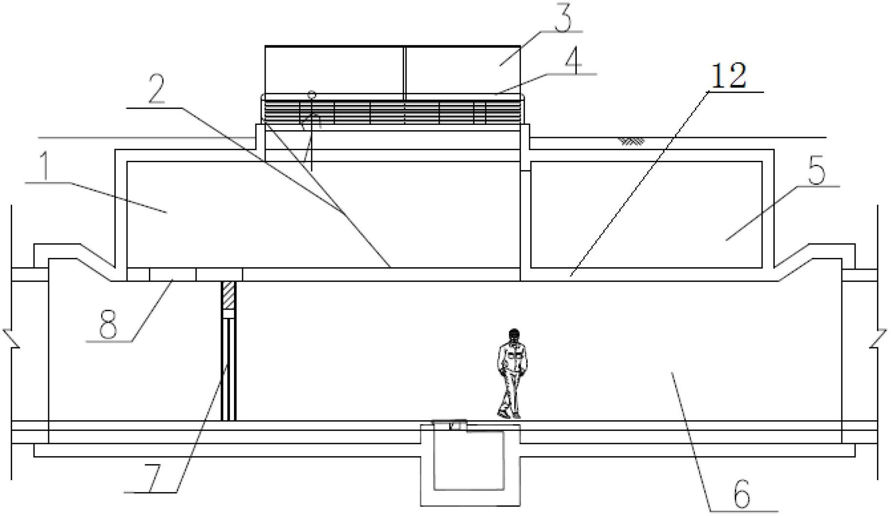 Integral underground comprehensive pipe rack