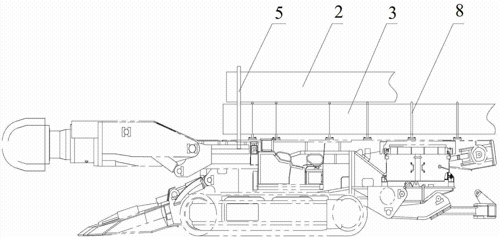 Roadway construction equipment and dust removing device thereof