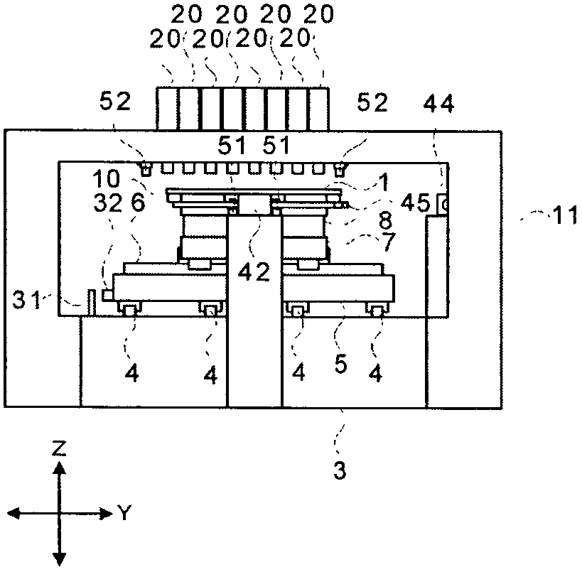 Exposure device, exposure and inspection method, and manufacturing method for substrate of display panel