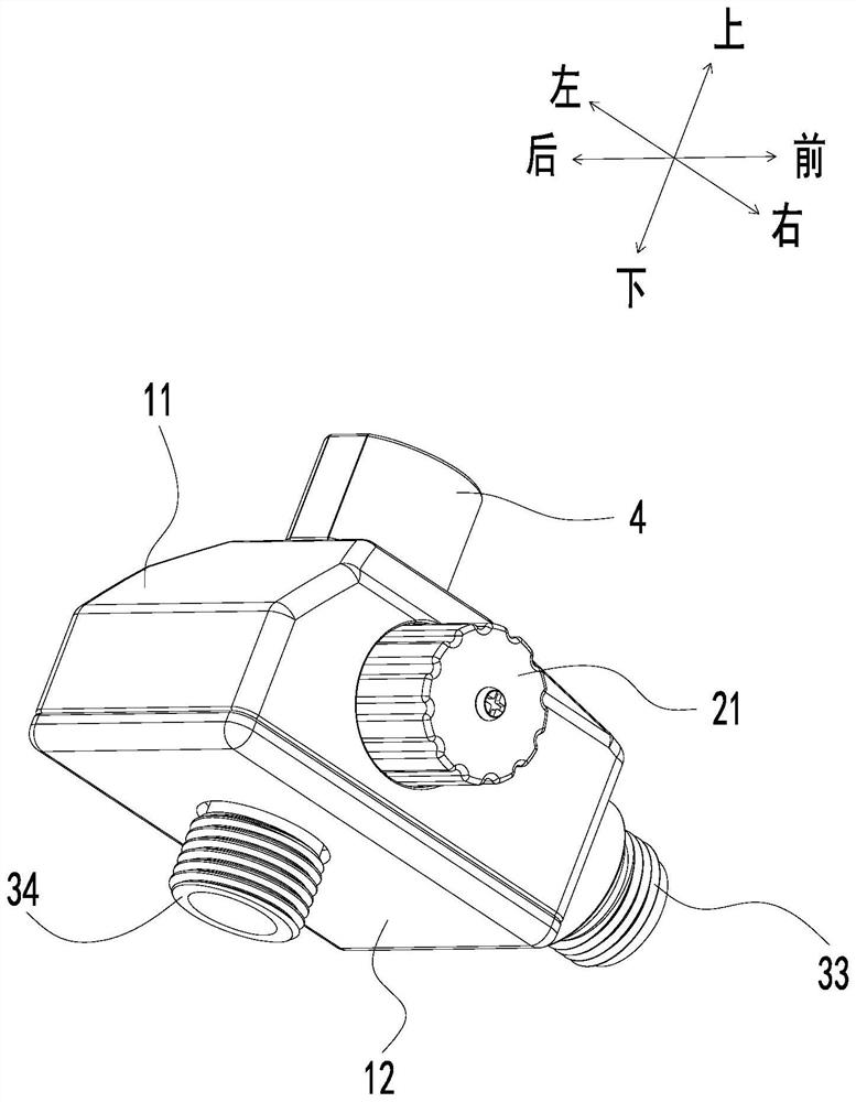 Novel three-way valve switching structure