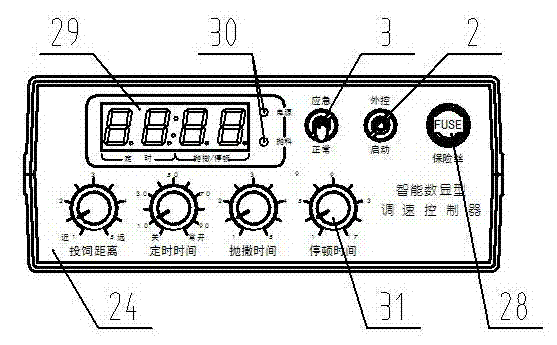 Intelligent digital display stepless speed regulation controller for feeder