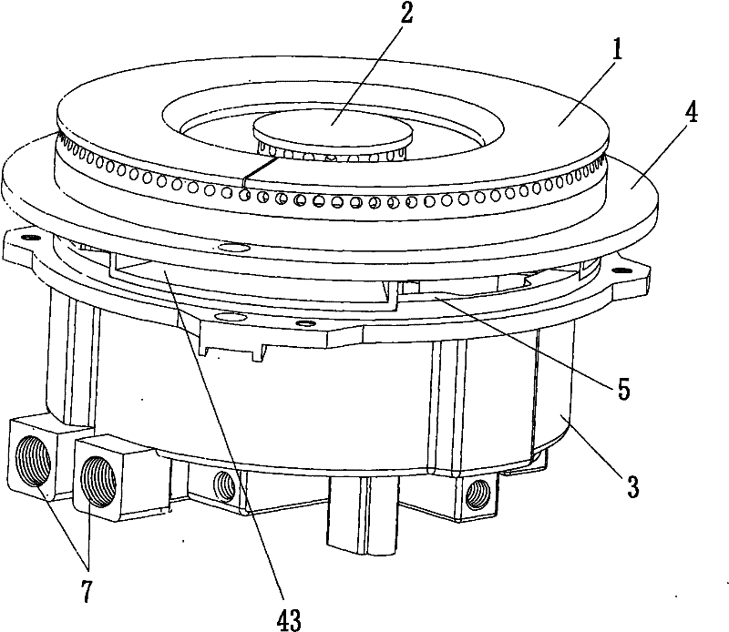 Combustor assembly of multi-nozzle gas furnace for complete top air intake