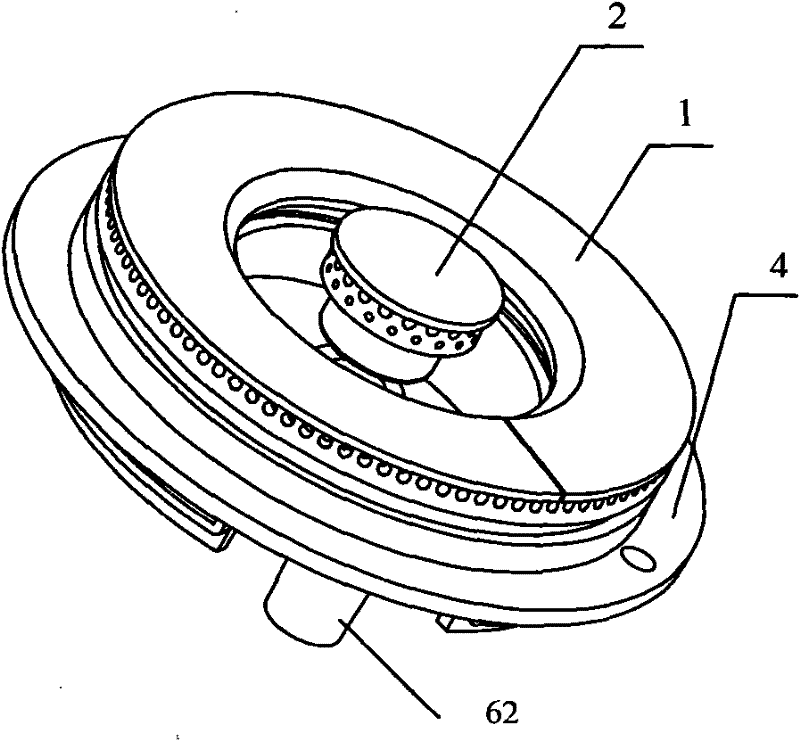 Combustor assembly of multi-nozzle gas furnace for complete top air intake