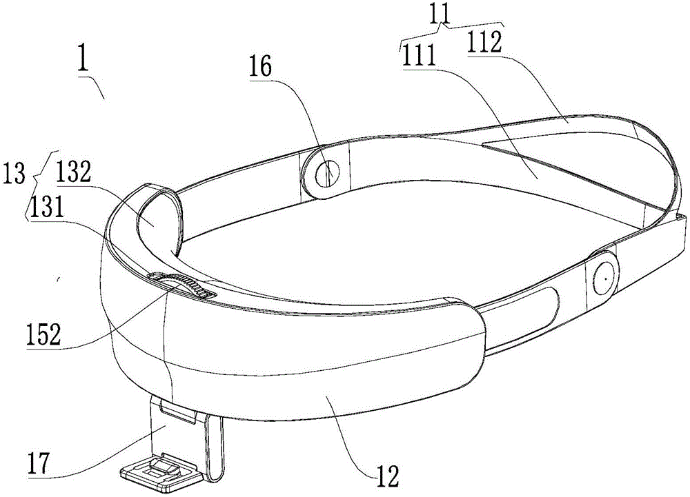 Head band wearing module and head-mounted display equipment