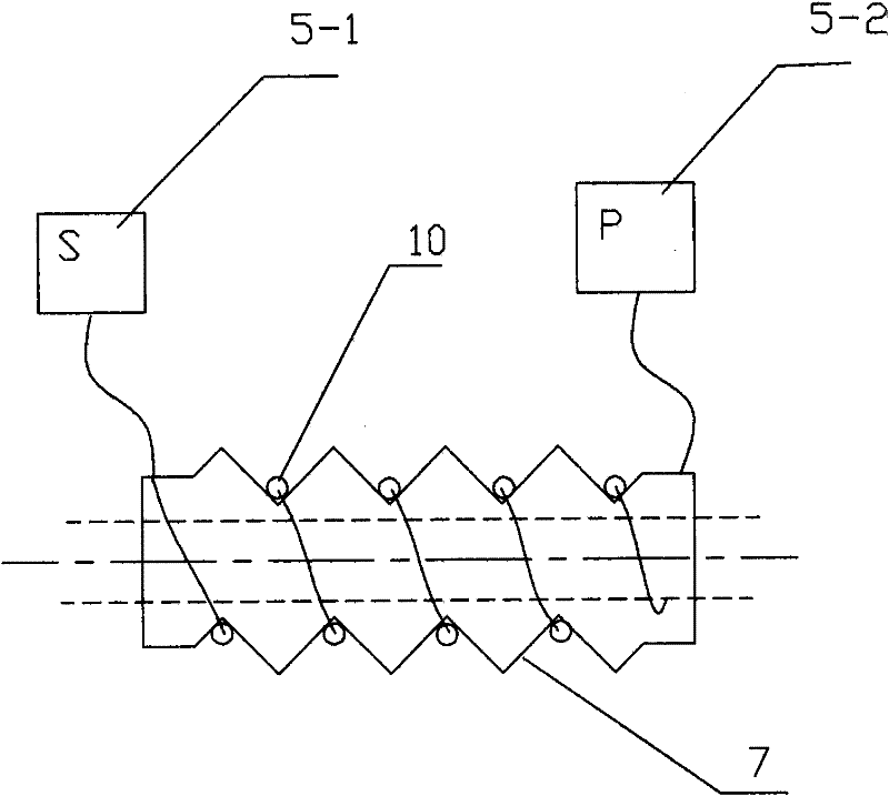 Spiral optical fiber sensing device based on bending deformation of optical fiber