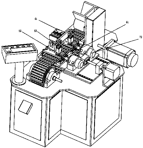 Drilling device for tiny hole at needle end of medical suture needle with thread