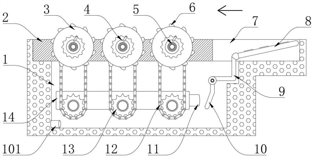 A one-way deceleration and anti-retrograde device for urban road