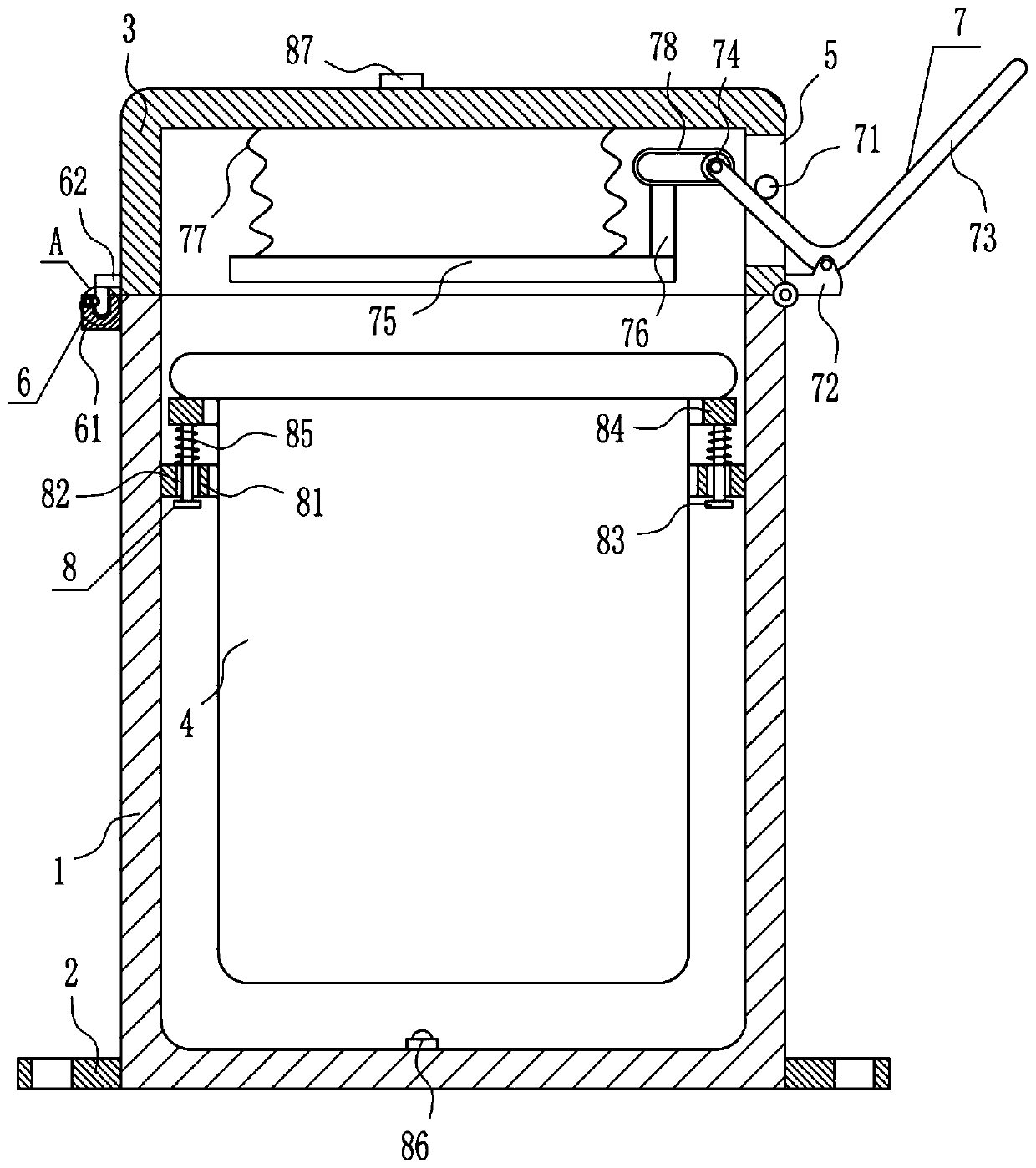 A portable trash can for aviation