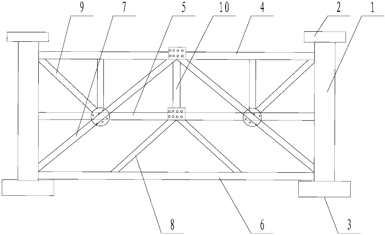 Truss for raising power transmission line tower