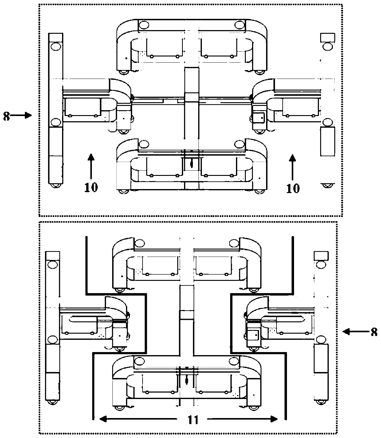 T-shaped modular freely-combinable and detachable multipurpose access control system and use method thereof