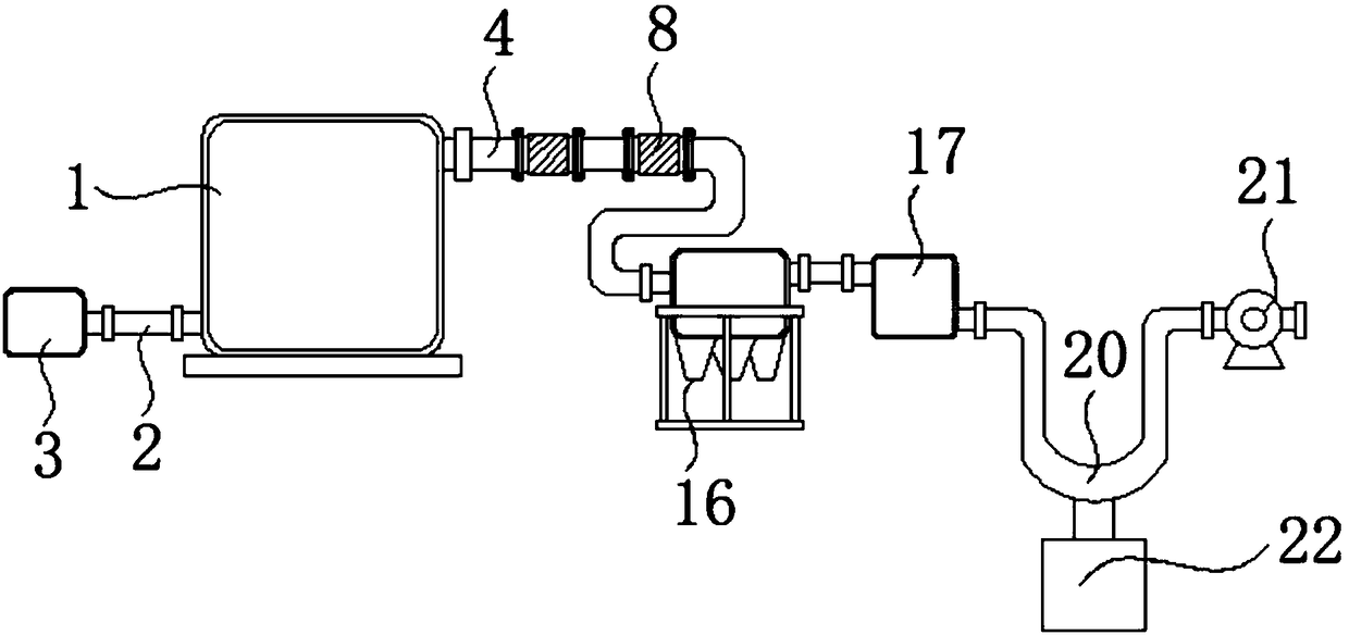 Glass bead heating furnace waste gas treatment device