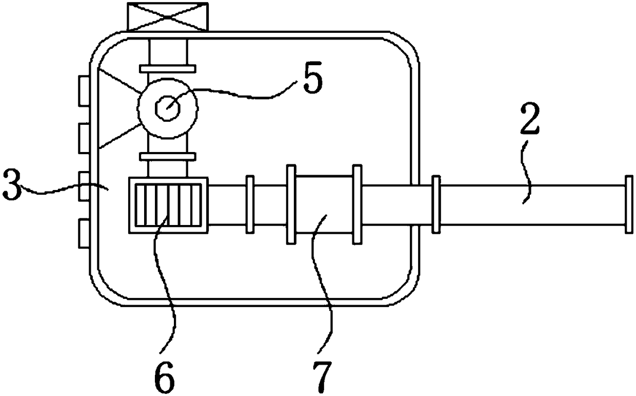 Glass bead heating furnace waste gas treatment device