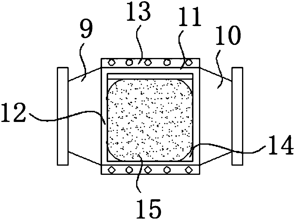 Glass bead heating furnace waste gas treatment device