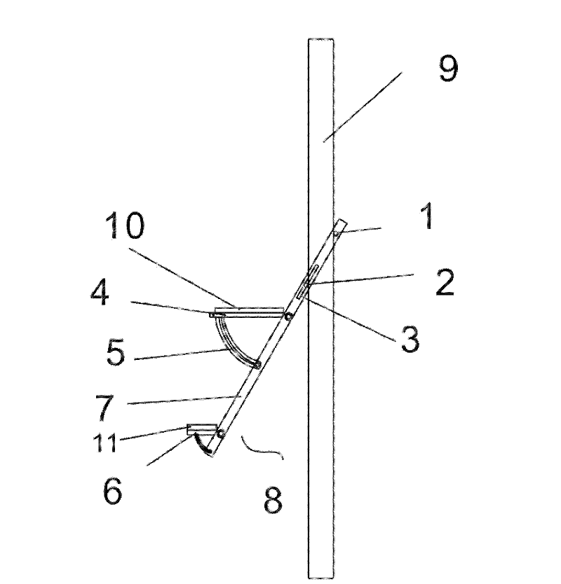 Self-locking working platform bracket for wood building engineering