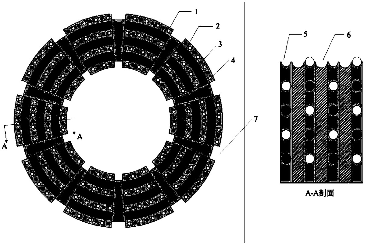 Diamond drilling bit with a plurality of sets of serrated structures automatically formed by weakened matrix with order positioning and manufacture process