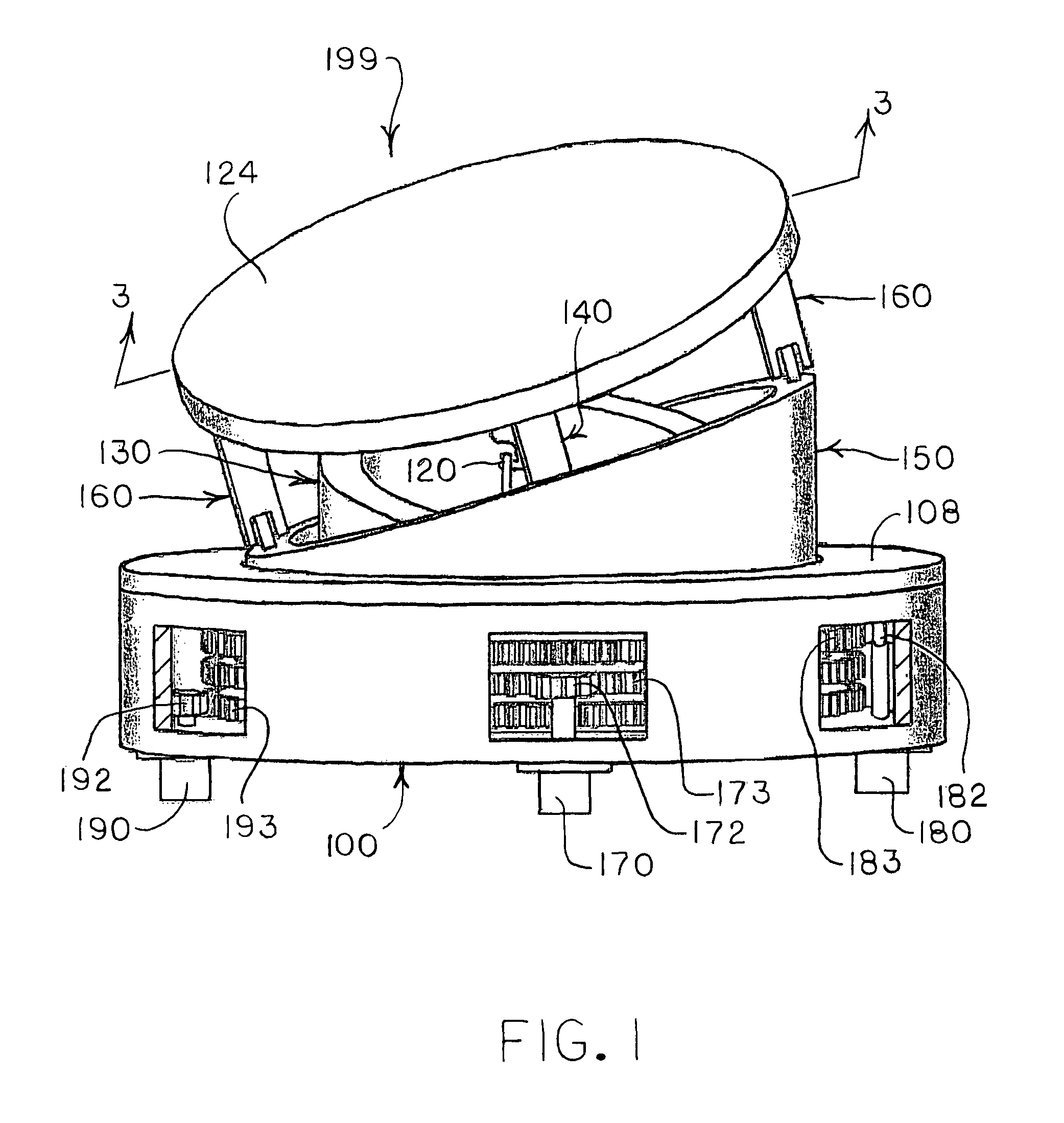 Three axes rotational motion-positioning apparatus