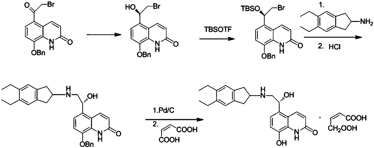 Preparation method of indacaterol maleate