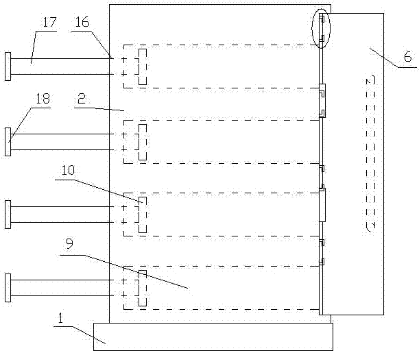 Storing and taking device for machining tools