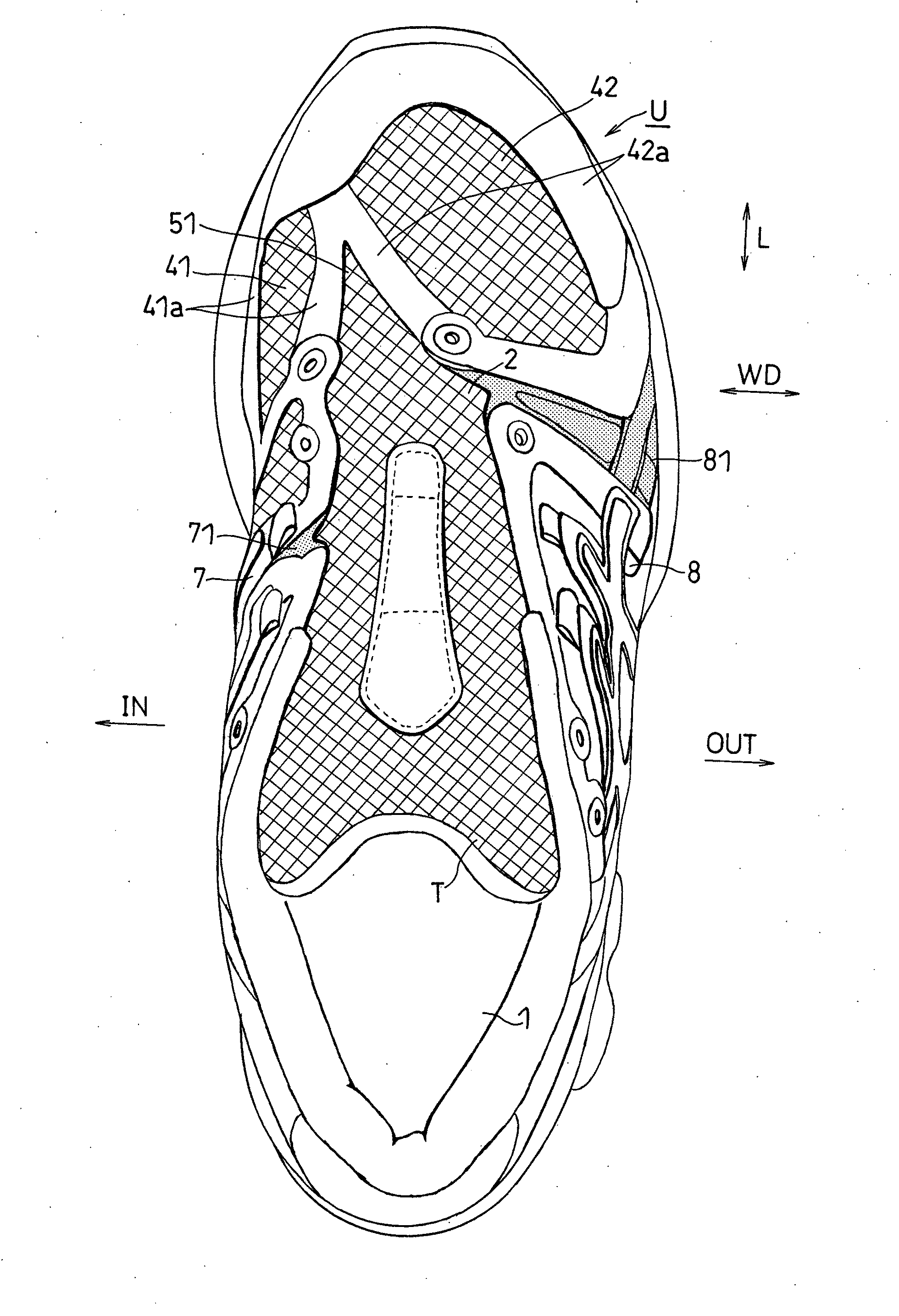 Sports shoes having upper part wtih improved fitting property