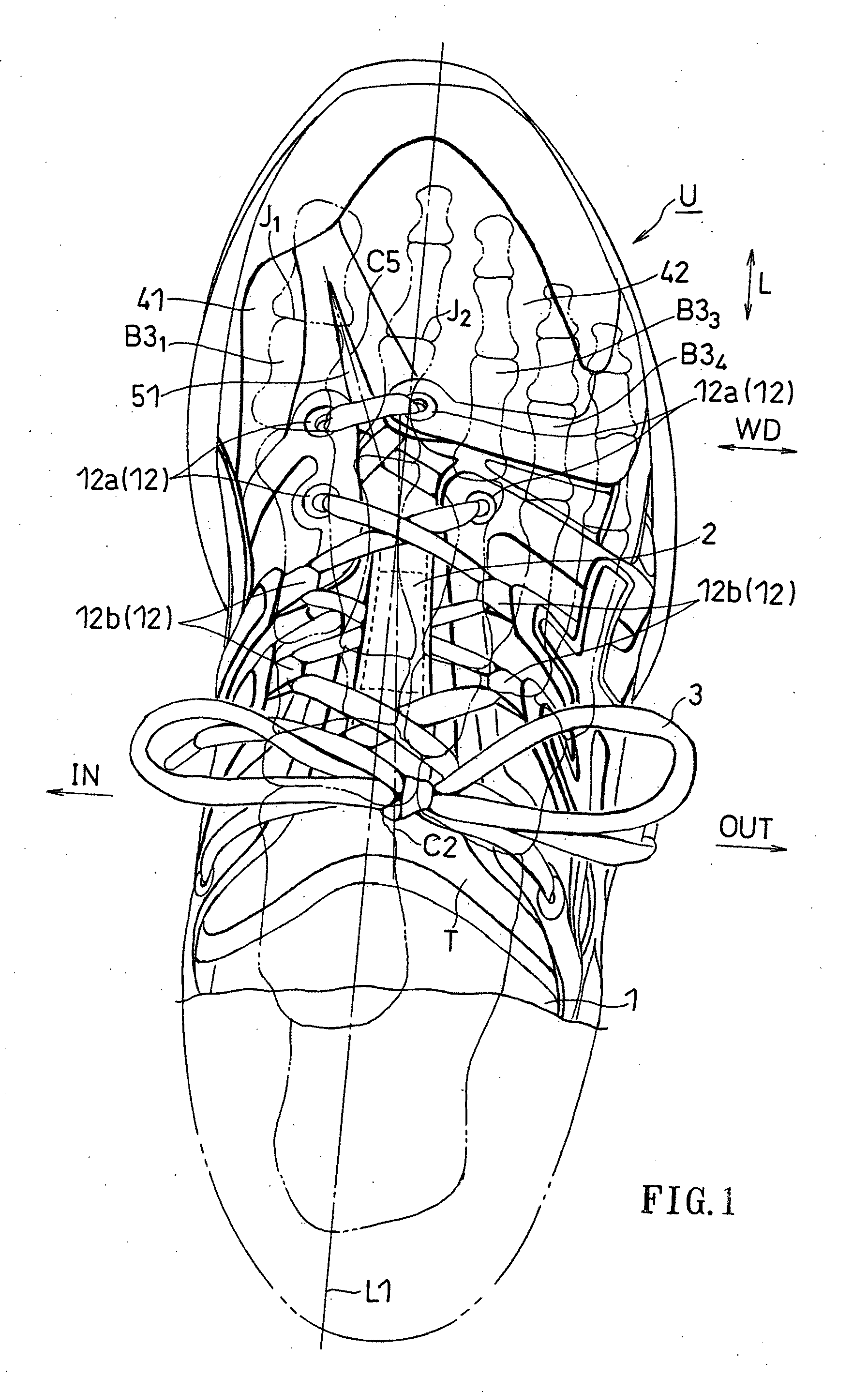 Sports shoes having upper part wtih improved fitting property