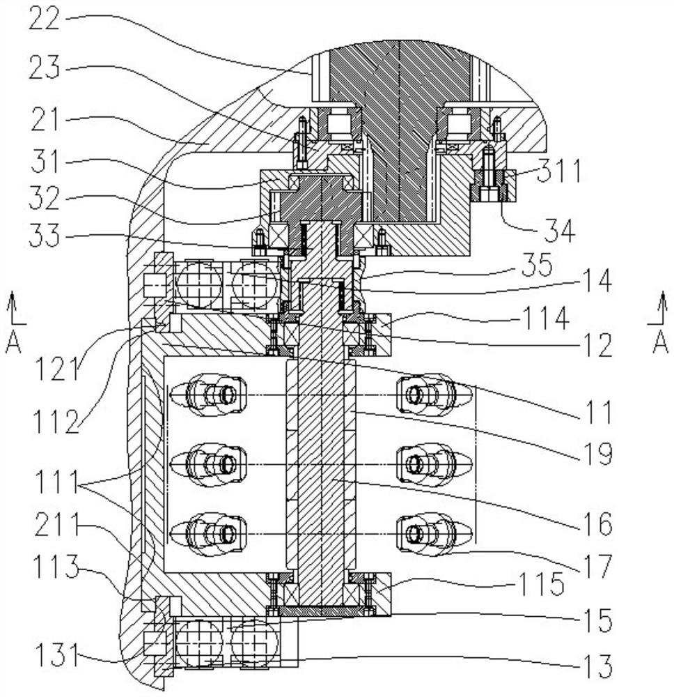 Sliding type crushing mechanism with rocker arm power