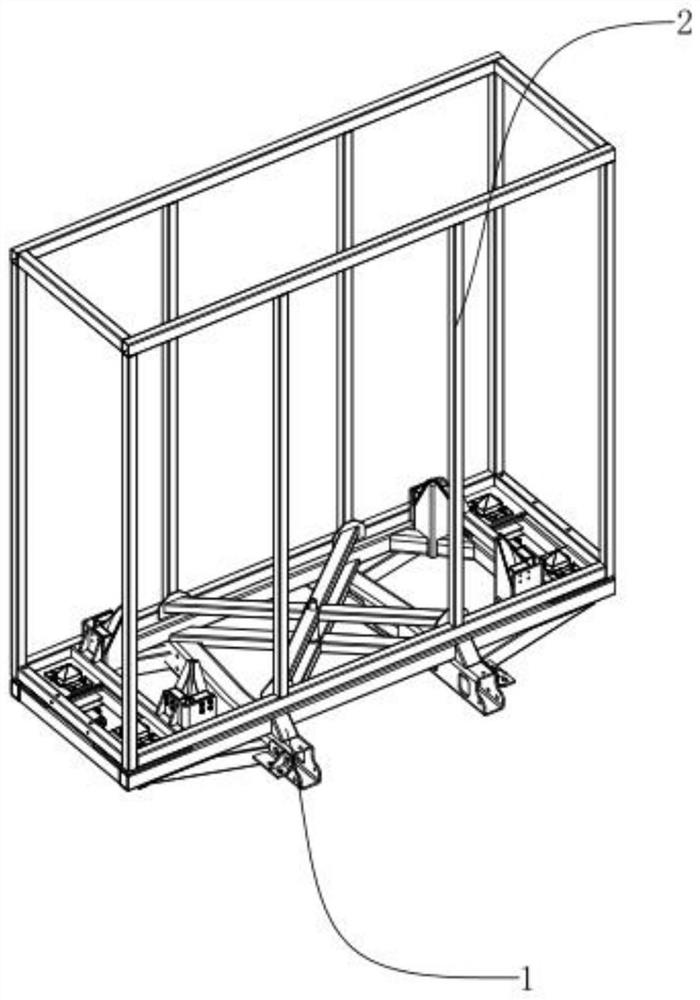 Battery replacement type pure electric heavy truck battery replacement system structure