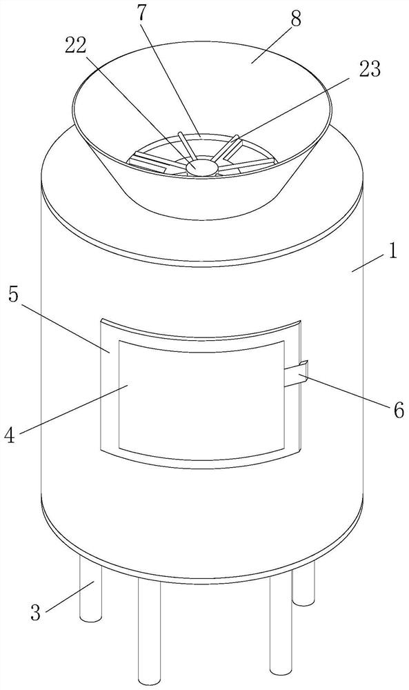 Mixing device for processing pig feed and processing method