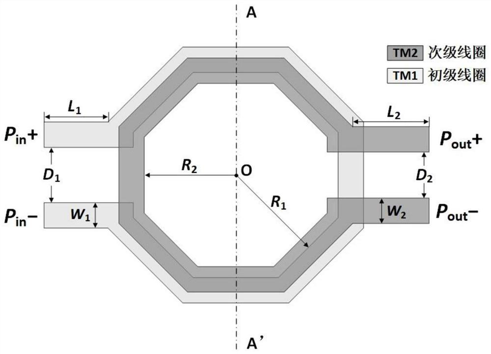 On-chip low-insertion-loss double-frequency transformer for terahertz harmonic extraction