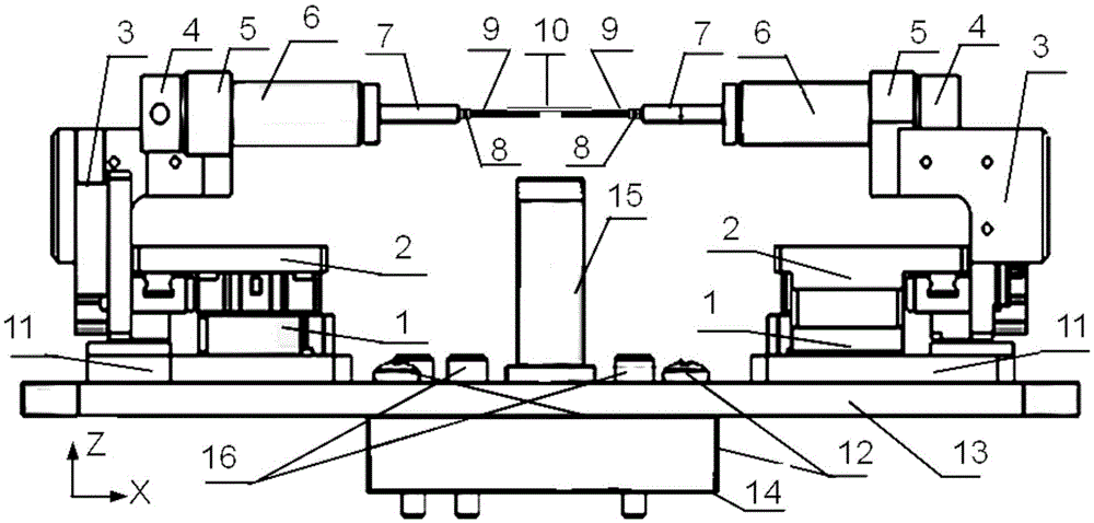 Uniaxial bidirectional micromechanical measurement device and measurement method for scanning microenvironment