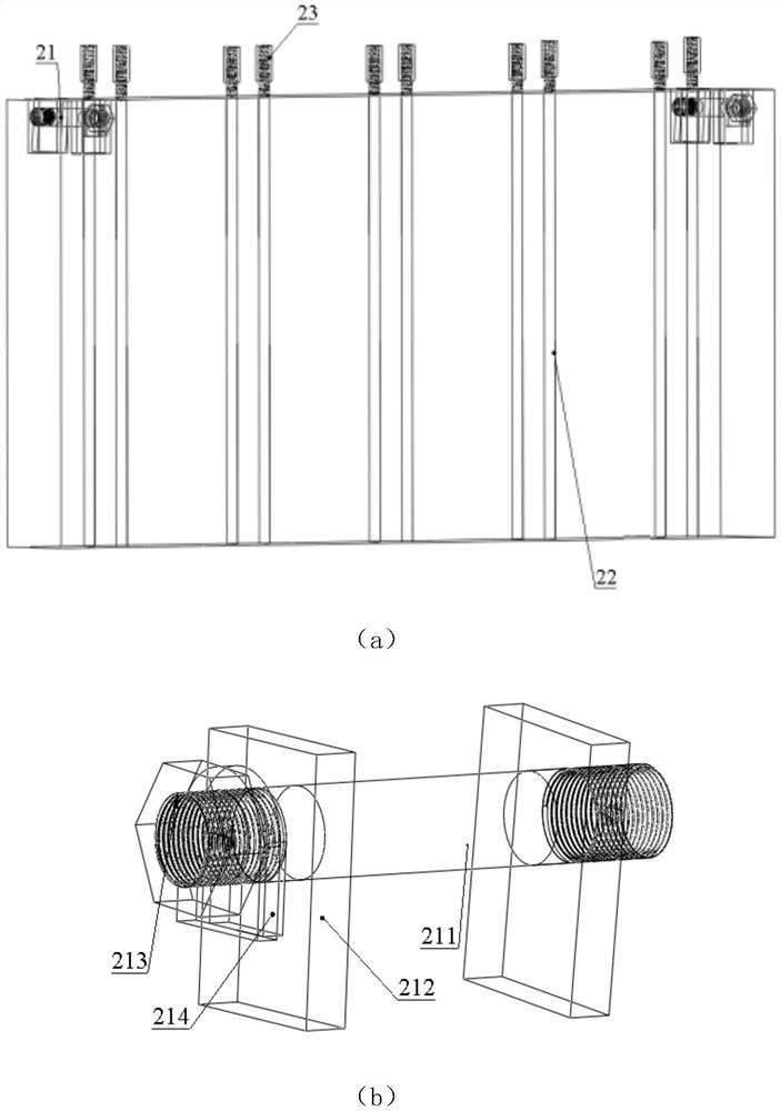 A suspended prefabricated shear wall semi-buried interior wall connection structure and method