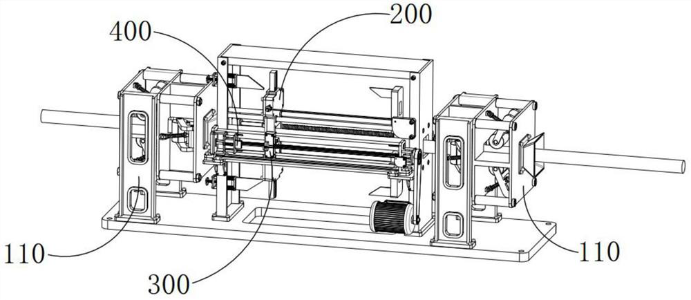 Processing equipment for self-adaptive length regulation of construction steel pipes