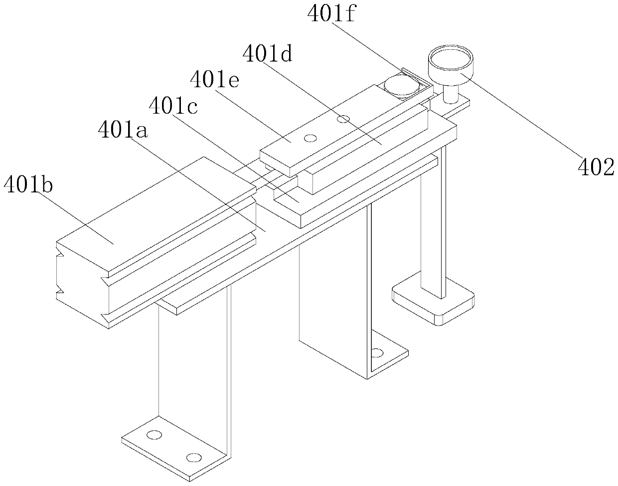 Lithium battery cap linear laser welding device and welding method thereof