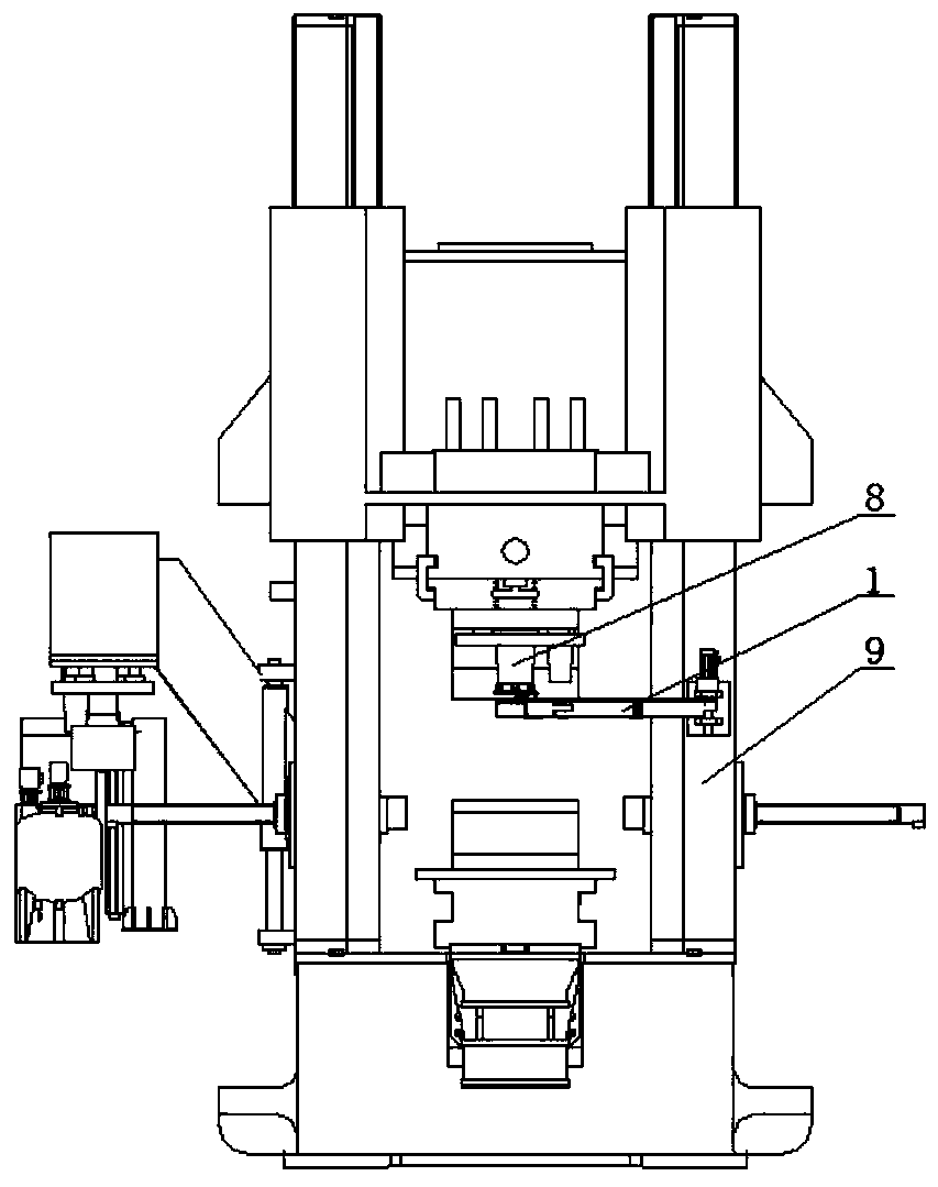 Cooling and spraying system of forging press of annular forging blank