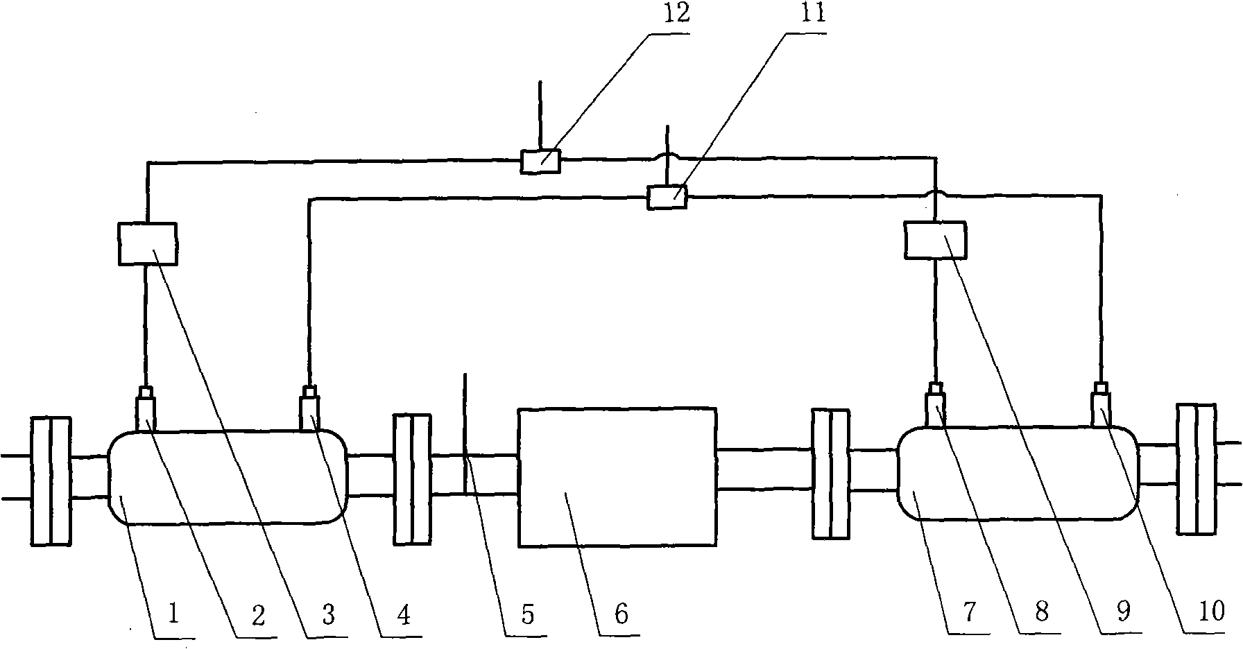 Waste gas high-efficiency cooling system with high EGR efficiency