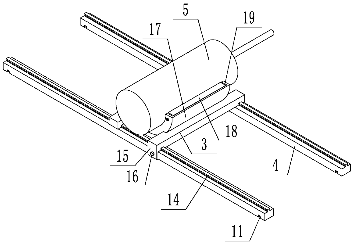 An electric drill with a square base