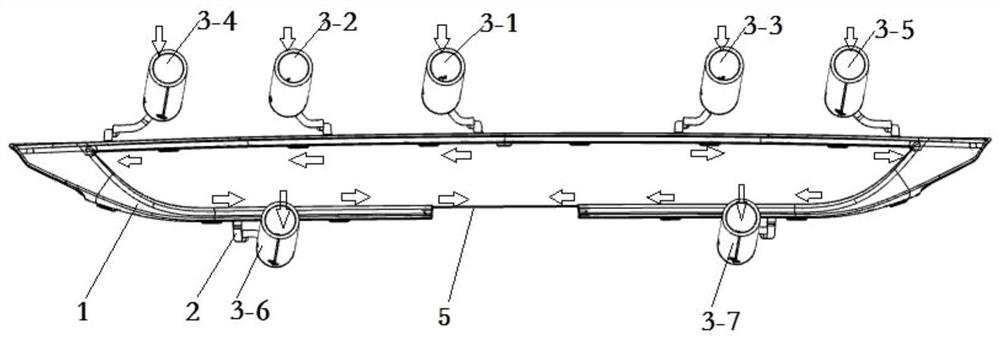 Auxiliary runner structure for preventing deformation of injection product