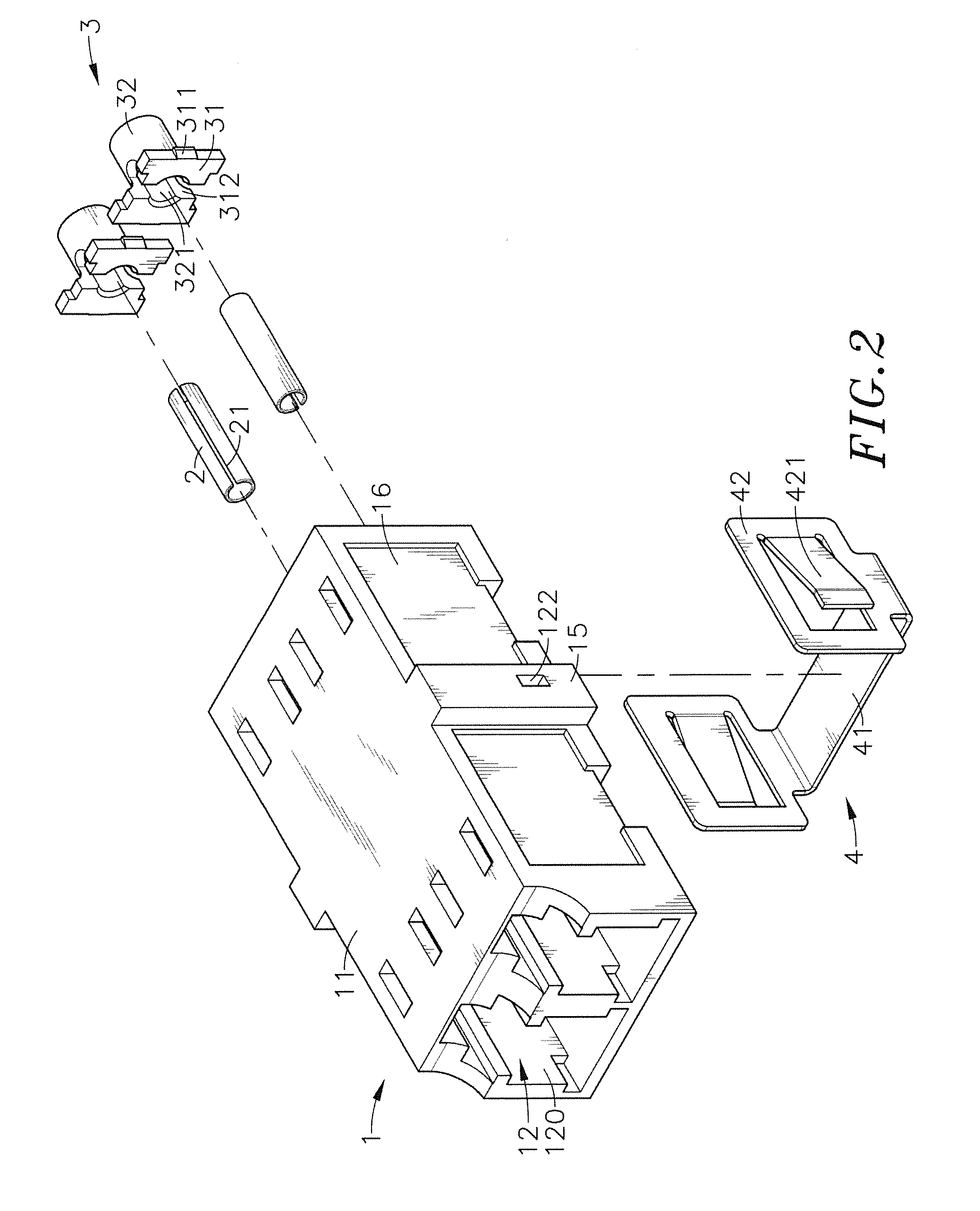 Mono-block type optical fiber adapter