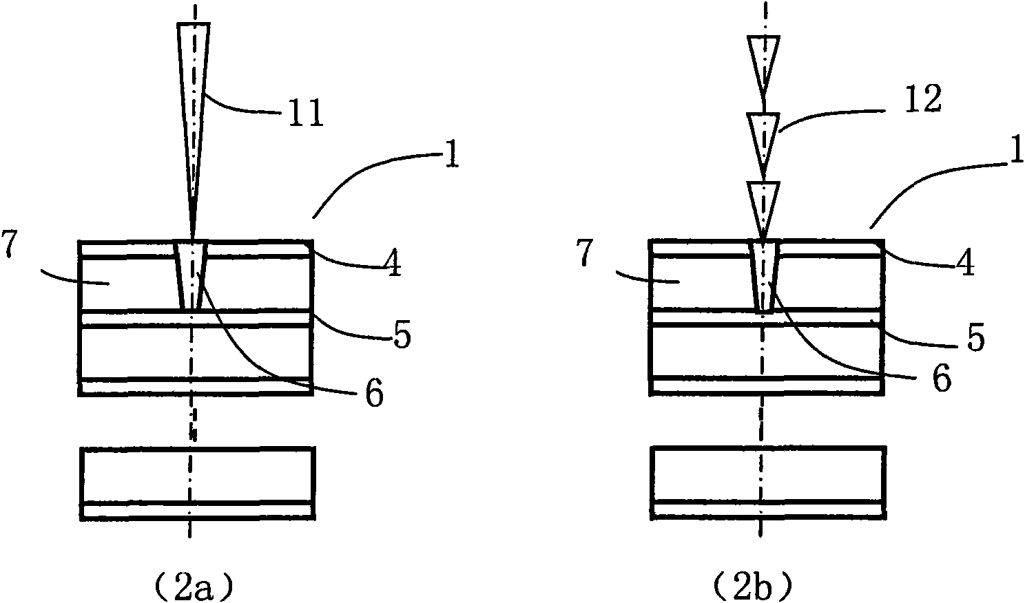 Method for processing blind hole by laser