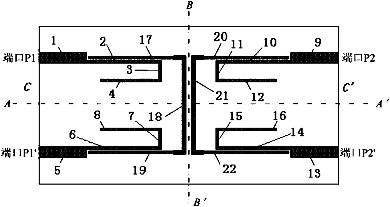 Open circuit stub loaded coupled line feed-based balance dual-passband filter