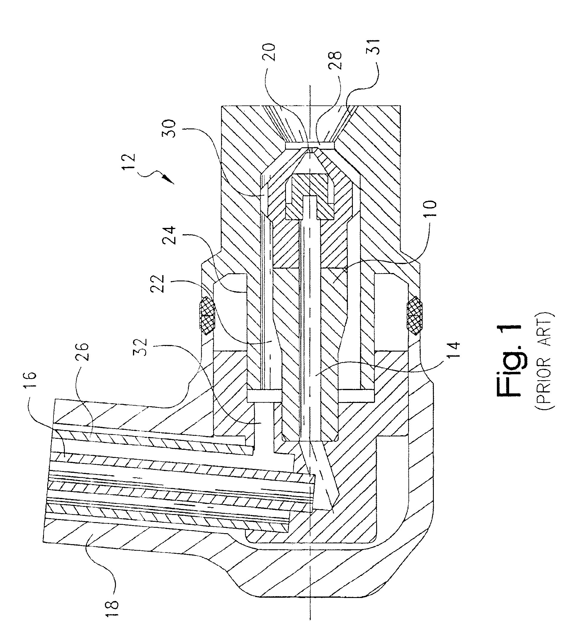 Nozzle with flow equalizer