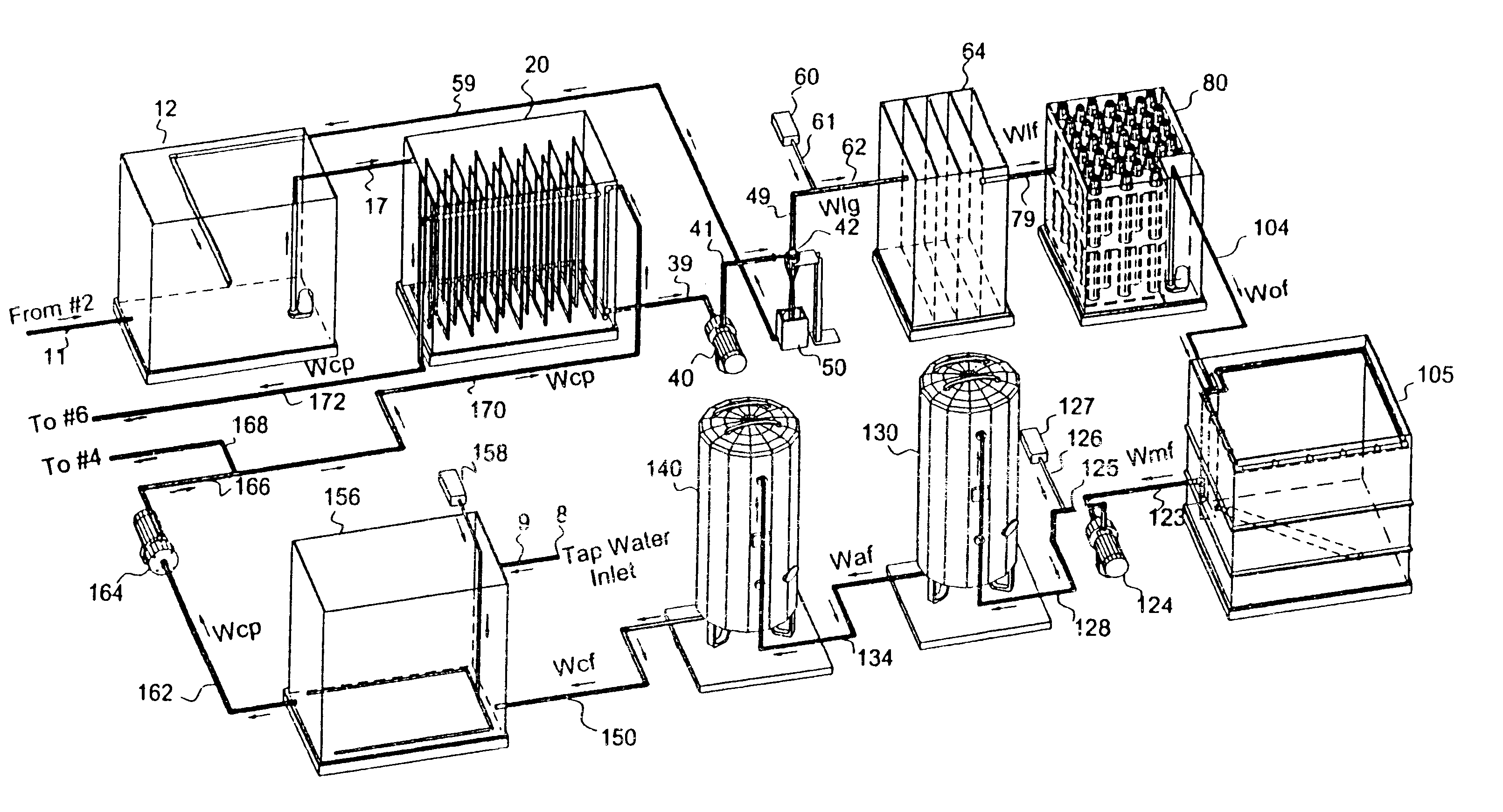 Recycling system for laundry wash water