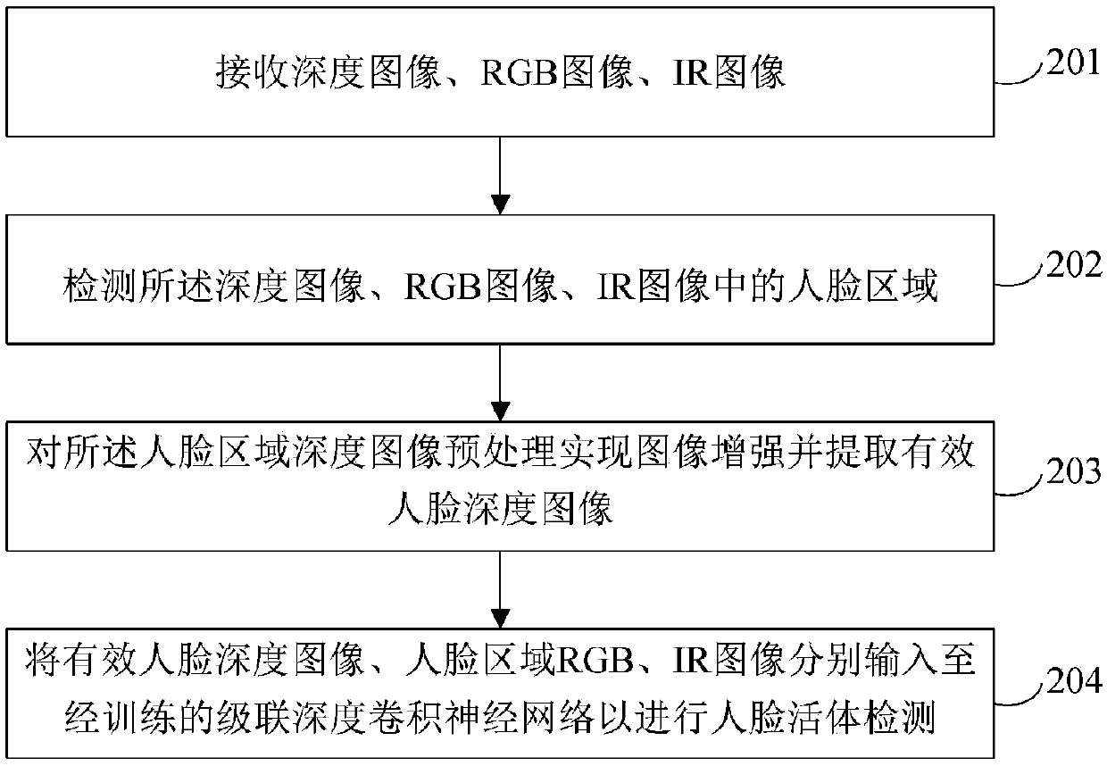 Human face living body detection method and equipment