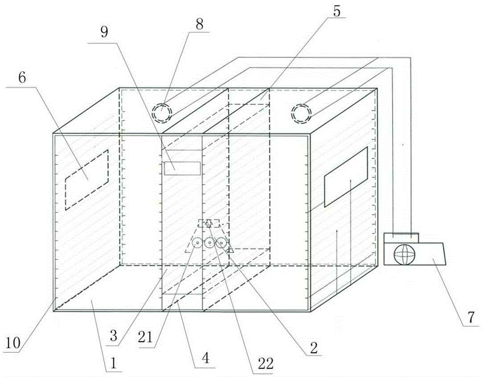 Efficient vacuum low-temperature hot air drying device