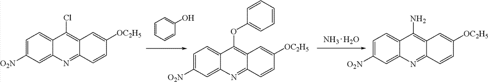 Preparation method of ethacridine lactate intermediate