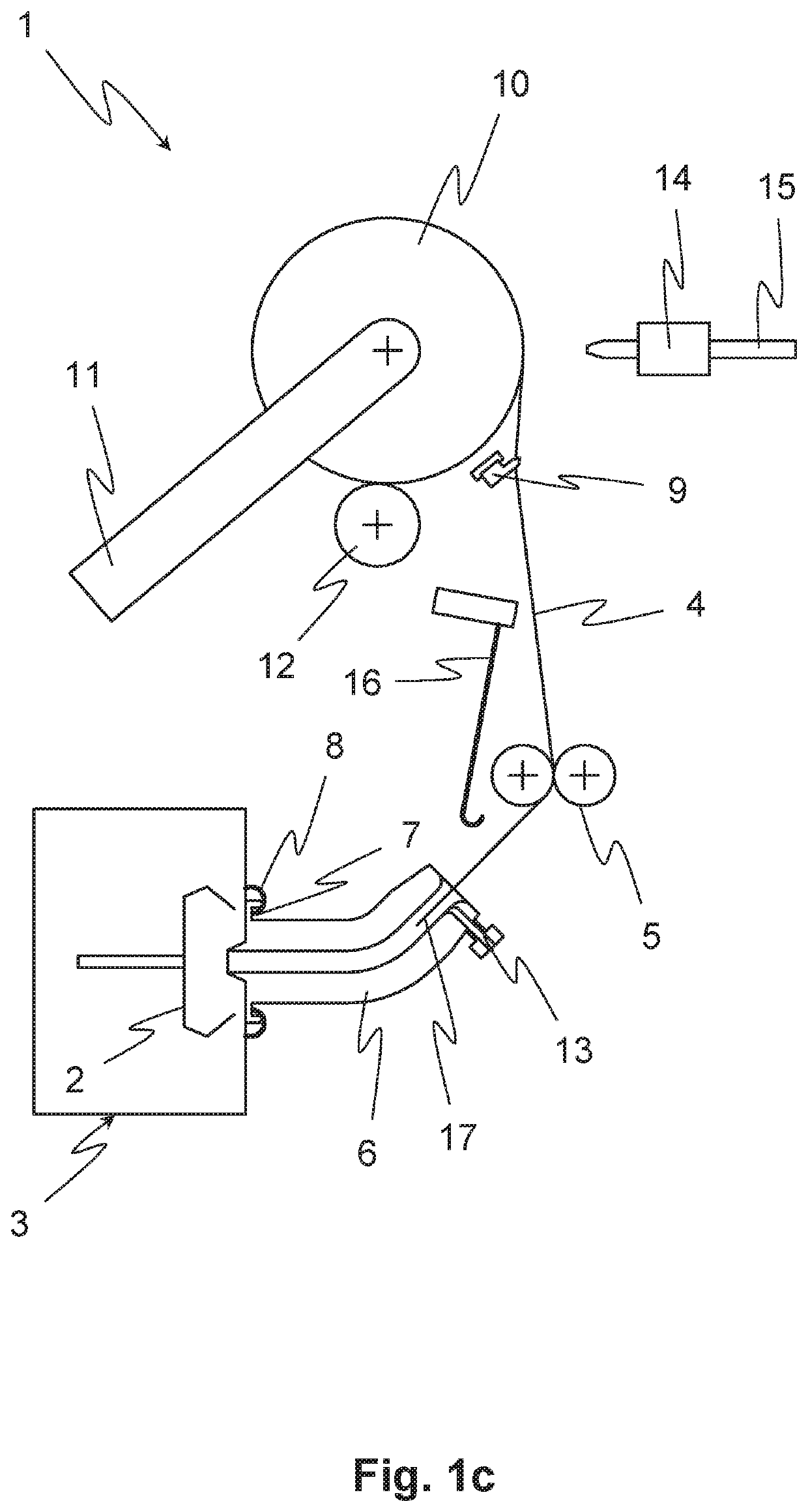 Thread-guiding unit, open-end spinning machine and method for operating a spinning station