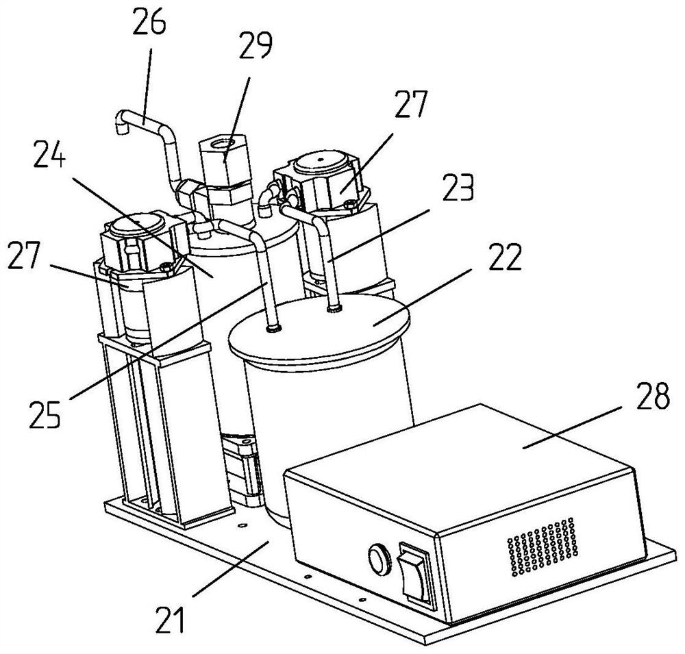 Compact atomization-assisted CVD (Chemical Vapor Deposition) film preparation device